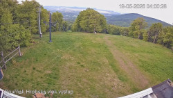 Vrchol Bouřňák, pohled na jih
