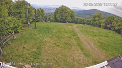 Vrchol Bouřňák, pohled na jih