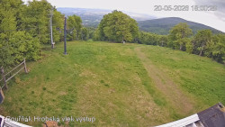 Vrchol Bouřňák, pohled na jih