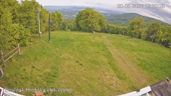 Vrchol Bouřňák, pohled na jih