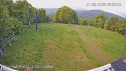 Vrchol Bouřňák, pohled na jih