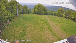 Vrchol Bouřňák, pohled na jih