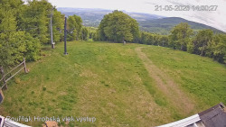 Vrchol Bouřňák, pohled na jih