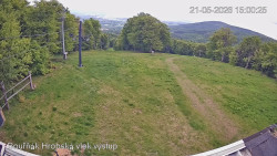 Vrchol Bouřňák, pohled na jih