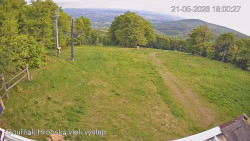 Vrchol Bouřňák, pohled na jih