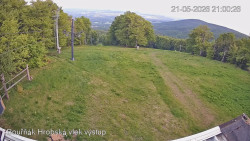 Vrchol Bouřňák, pohled na jih