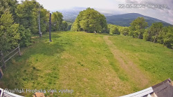Vrchol Bouřňák, pohled na jih