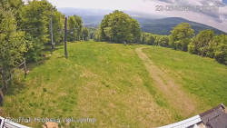 Vrchol Bouřňák, pohled na jih