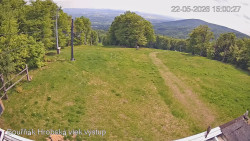 Vrchol Bouřňák, pohled na jih