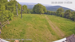 Vrchol Bouřňák, pohled na jih