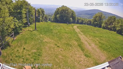 Vrchol Bouřňák, pohled na jih