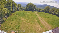 Vrchol Bouřňák, pohled na jih