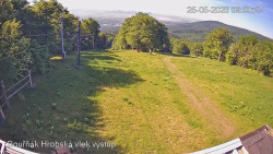 Vrchol Bouřňák, pohled na jih
