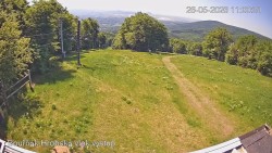 Vrchol Bouřňák, pohled na jih