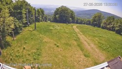 Vrchol Bouřňák, pohled na jih