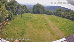 Vrchol Bouřňák, pohled na jih