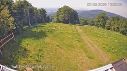 Vrchol Bouřňák, pohled na jih