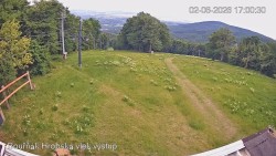 Vrchol Bouřňák, pohled na jih