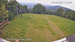 Vrchol Bouřňák, pohled na jih