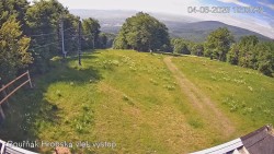 Vrchol Bouřňák, pohled na jih