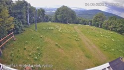 Vrchol Bouřňák, pohled na jih