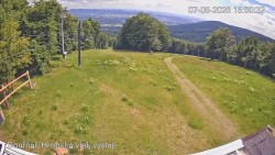 Vrchol Bouřňák, pohled na jih
