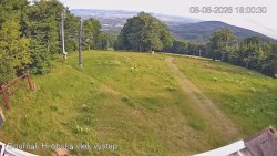 Vrchol Bouřňák, pohled na jih