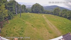 Vrchol Bouřňák, pohled na jih