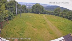 Vrchol Bouřňák, pohled na jih
