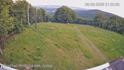 Vrchol Bouřňák, pohled na jih