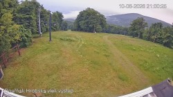 Vrchol Bouřňák, pohled na jih