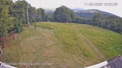 Vrchol Bouřňák, pohled na jih
