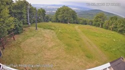 Vrchol Bouřňák, pohled na jih