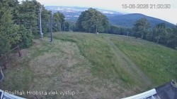 Vrchol Bouřňák, pohled na jih