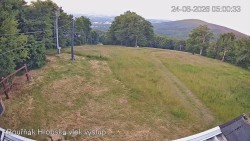 Vrchol Bouřňák, pohled na jih