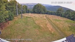 Vrchol Bouřňák, pohled na jih