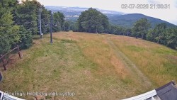 Vrchol Bouřňák, pohled na jih