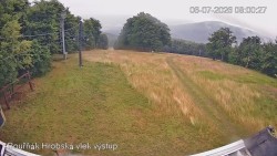 Vrchol Bouřňák, pohled na jih