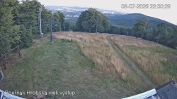 Vrchol Bouřňák, pohled na jih