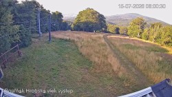 Vrchol Bouřňák, pohled na jih