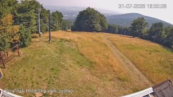 Vrchol Bouřňák, pohled na jih