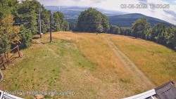 Vrchol Bouřňák, pohled na jih