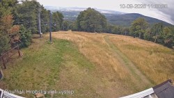 Vrchol Bouřňák, pohled na jih
