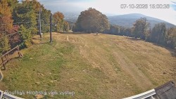 Vrchol Bouřňák, pohled na jih