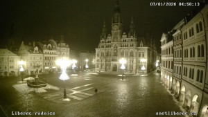 Město Liberec - Náměstí Dr. Edvarda Beneše - 7.1.2026 v 04:45 Město Liberec - Náměstí Dr. Edvarda Beneše - 7.1.2026 v 04:45
