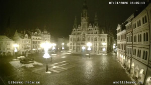 Město Liberec - Náměstí Dr. Edvarda Beneše - 7.1.2026 v 06:00 Město Liberec - Náměstí Dr. Edvarda Beneše - 7.1.2026 v 06:00