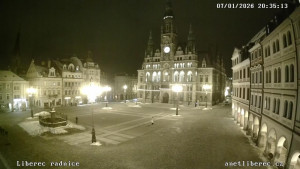 Město Liberec - Náměstí Dr. Edvarda Beneše - 7.1.2026 v 20:30 Město Liberec - Náměstí Dr. Edvarda Beneše - 7.1.2026 v 20:30