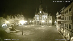 Město Liberec - Náměstí Dr. Edvarda Beneše - 7.1.2026 v 21:45 Město Liberec - Náměstí Dr. Edvarda Beneše - 7.1.2026 v 21:45