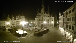 Město Liberec - Náměstí Dr. Edvarda Beneše - 7.4.2026 v 03:45 Město Liberec - Náměstí Dr. Edvarda Beneše - 7.4.2026 v 03:45