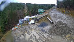 Modrá sjezdovka - dojezd k lanové dráze